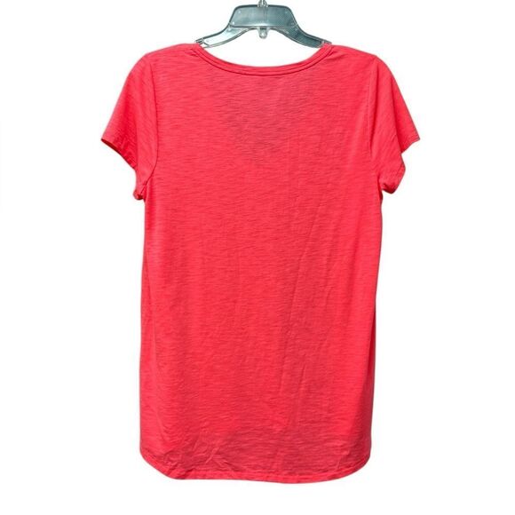 Lilly Pulitzer Short Sleeve V-Neck Pink Top Size Medium - Picture 2 of 5